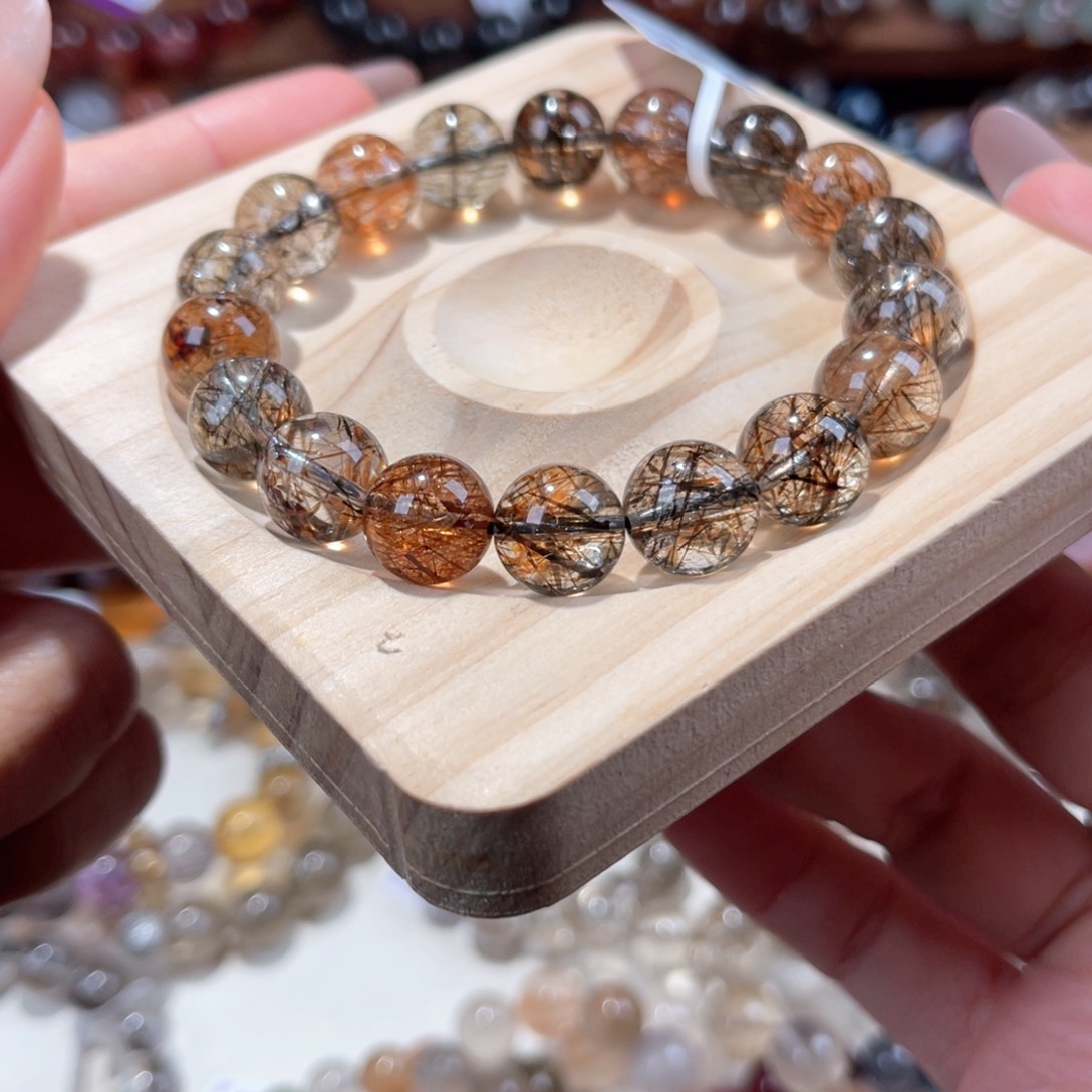 发晶手链未镶嵌黑金超七