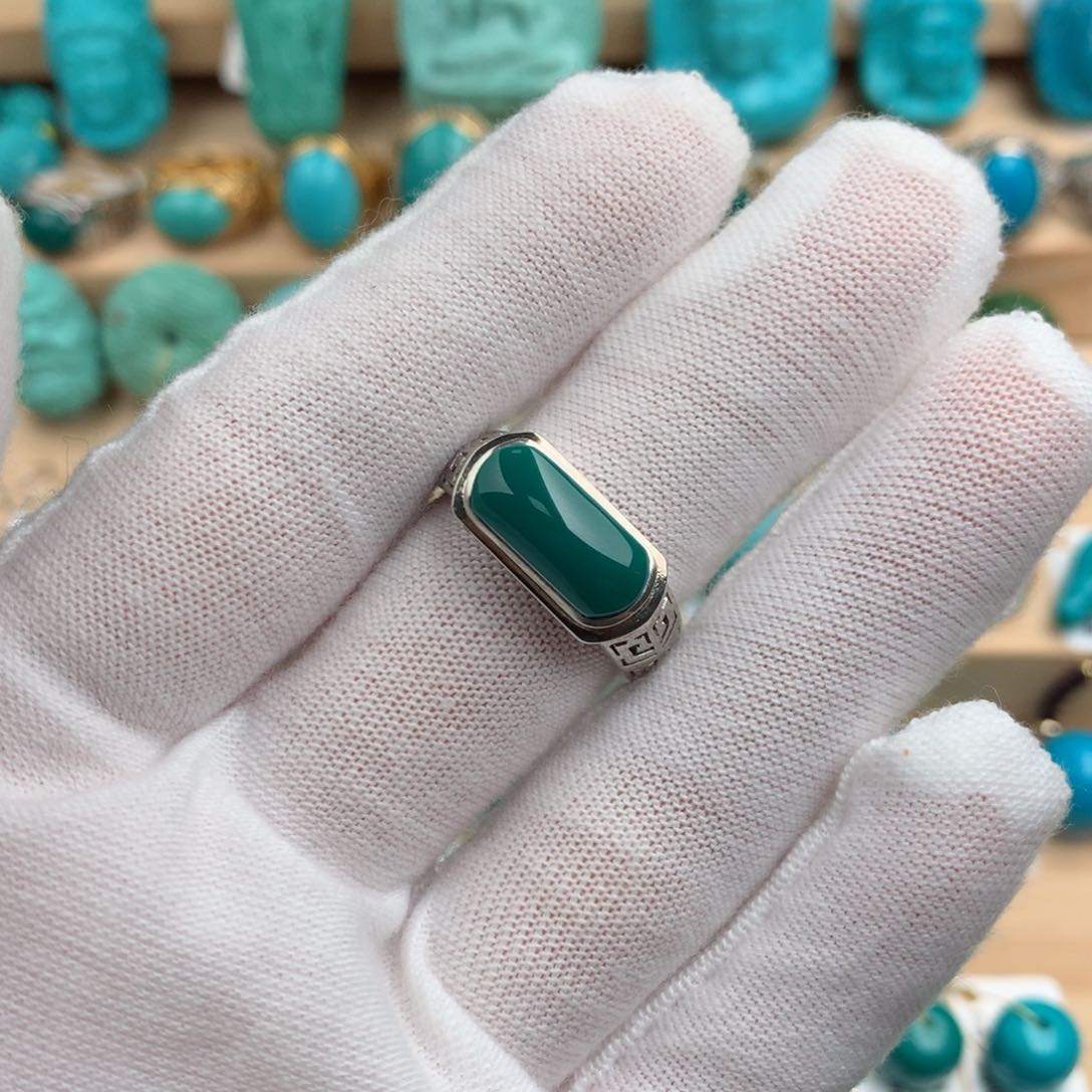 绿松石配饰银S925镶嵌思*