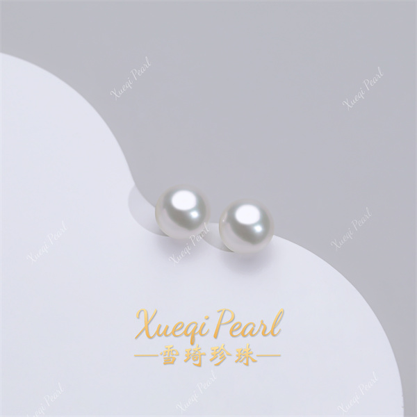 【宠粉专享】时尚百搭空姐素耳钉8-9mm非正圆（非基地发货不带证）