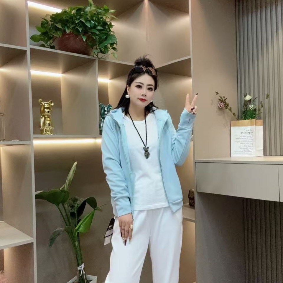 爆款外套-【现】丫 3805休闲连帽洋气潮流显瘦百搭胖MM大码女装新款