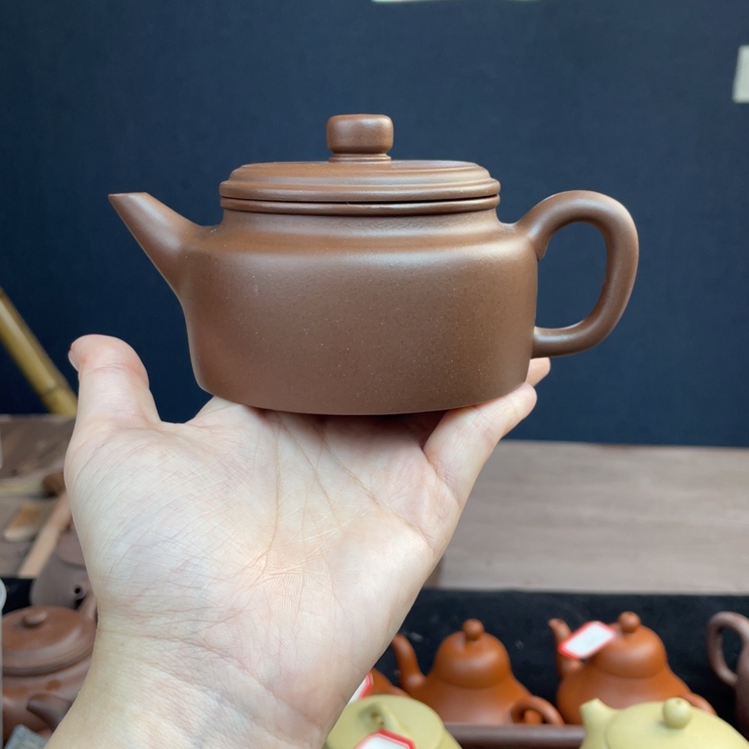 紫砂茶壶微瑕半手工底槽清德钟260cc