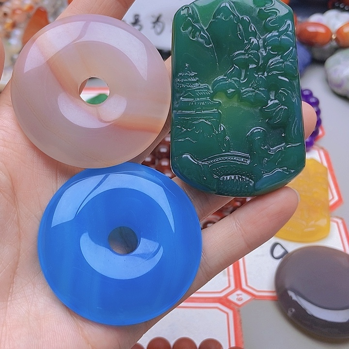 【闪购商品】未镶嵌玛瑙/玉髓珠宝半成品怡****）