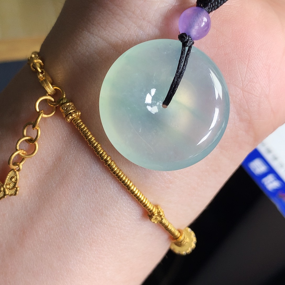 吊坠(不含链)未镶嵌翡翠平安扣