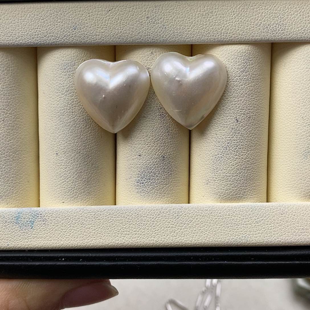 拼合珍珠（马贝珠）耳饰银S925镶嵌