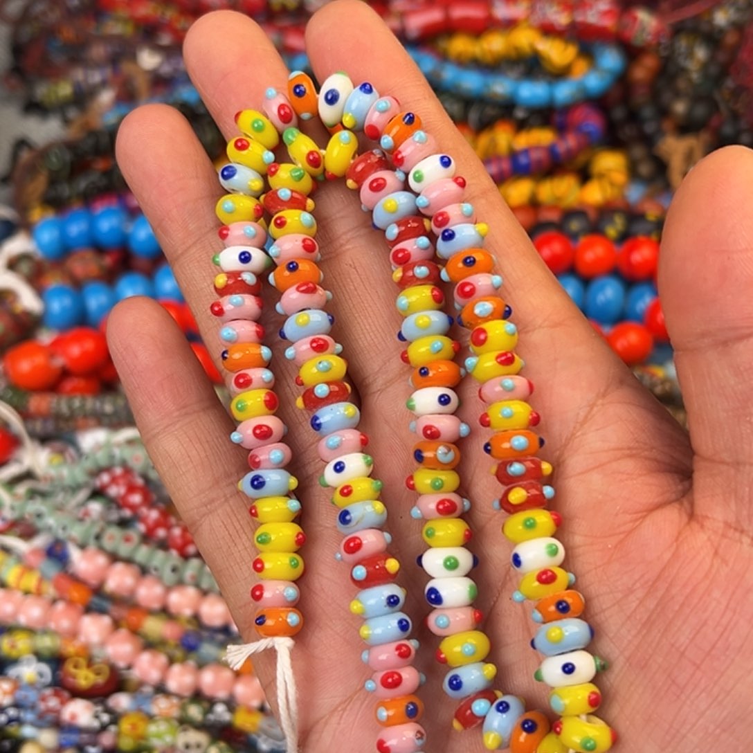 琉璃非金属彩色算盘珠