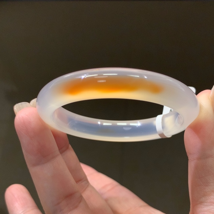 橘***猫玛瑙/玉髓未镶嵌手镯