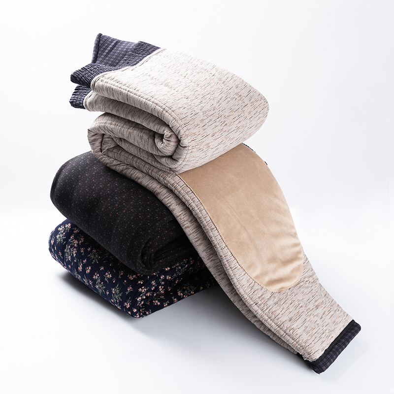 蒙驼冬季老年女驼绒棉棉裤加厚保暖宽松大码松紧高腰保暖裤妈妈