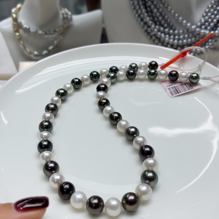 海水珍珠项链银S925镶嵌