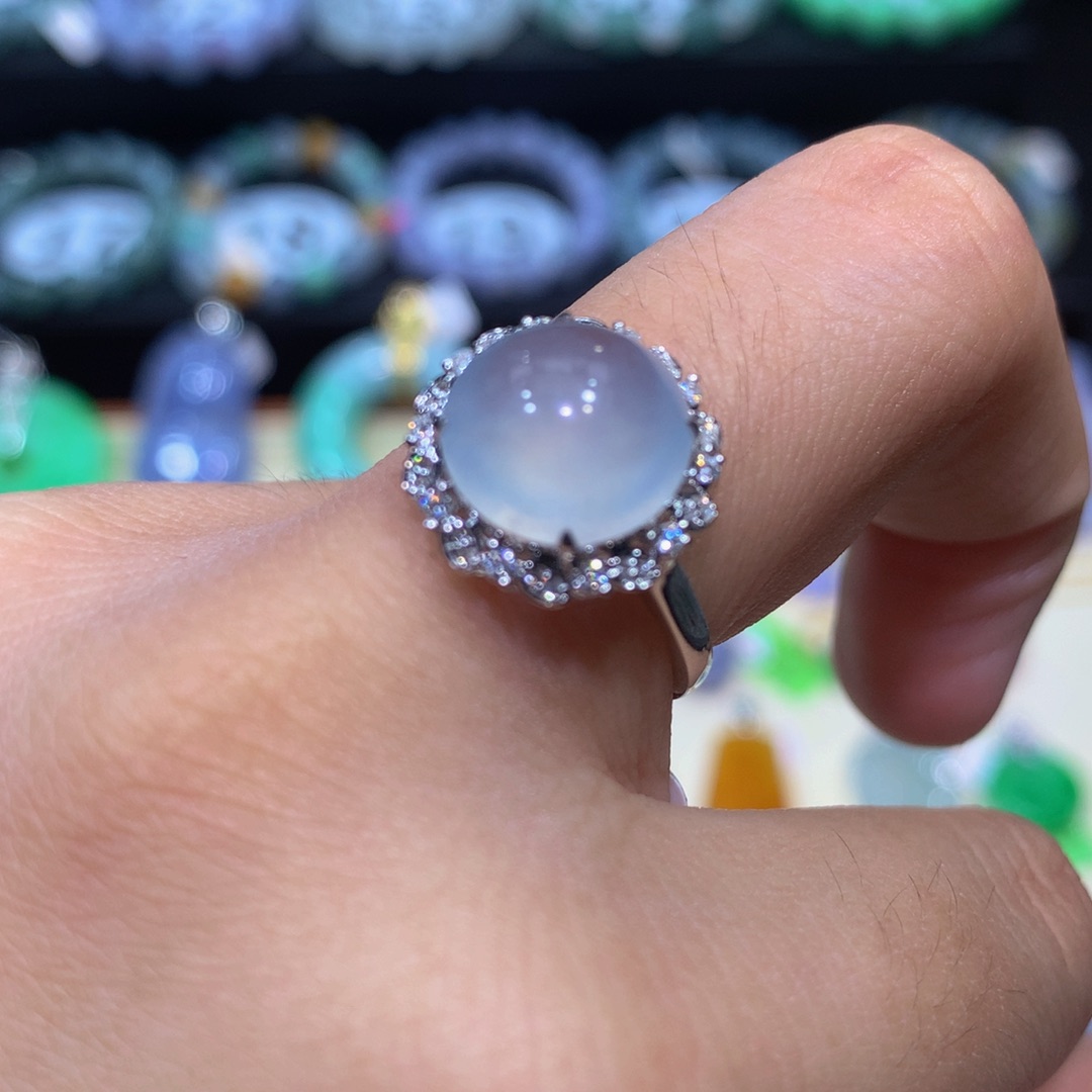 翡翠18K金镶嵌手链翡翠