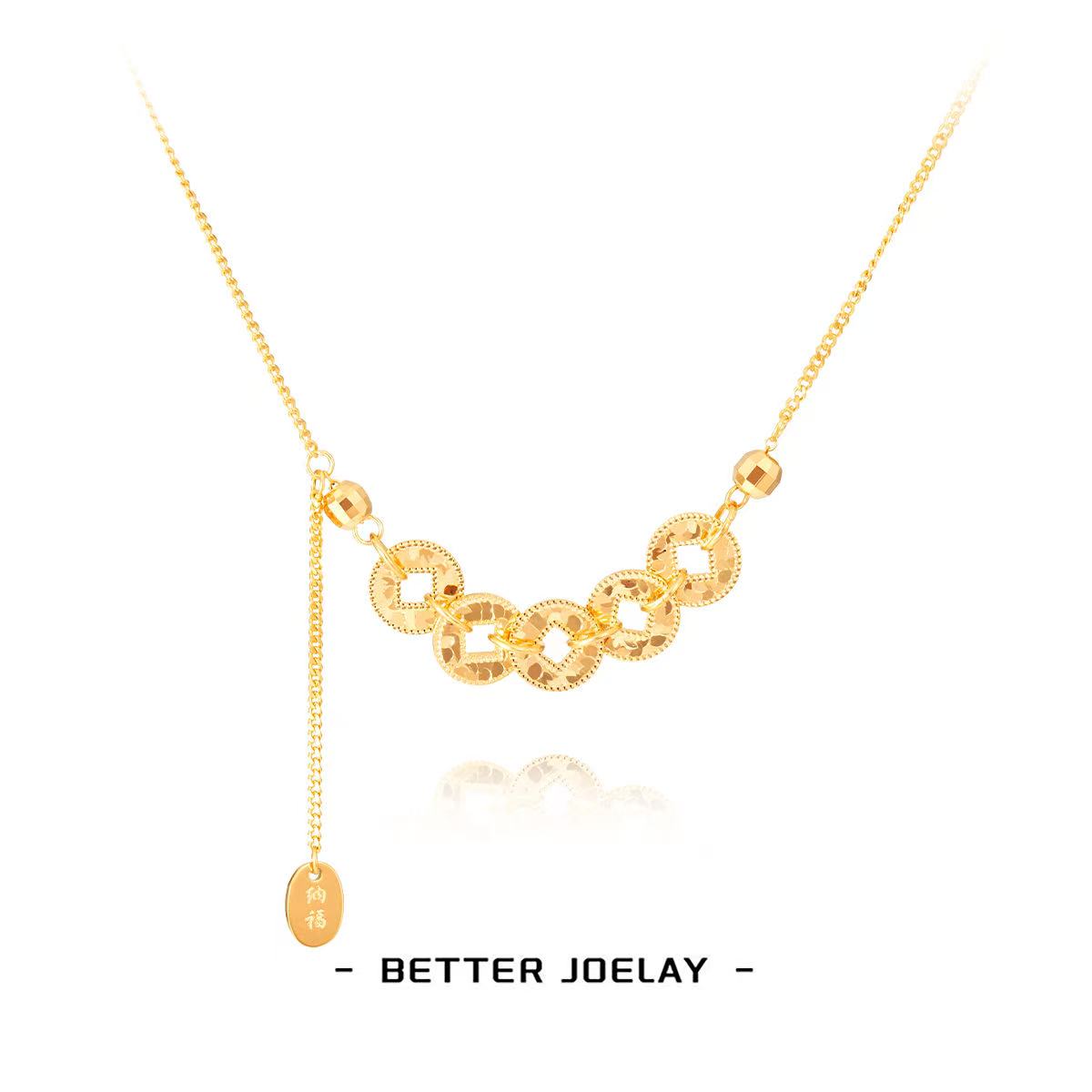 坠链均925银  925银BETTER JOELAY【碎碎冰五帝钱项链】PD0017
