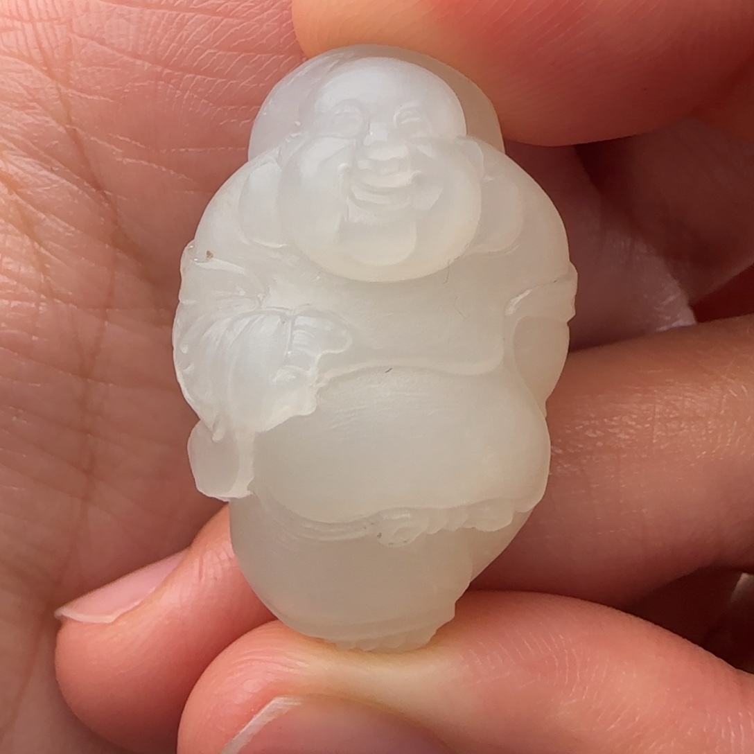 和田玉佛公未镶嵌定制和田玉