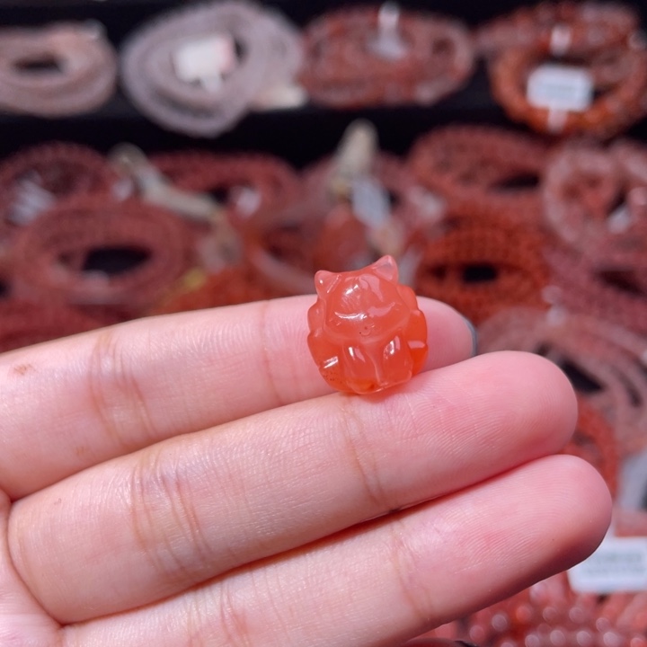 南红玛瑙未镶嵌配饰手串九尾狐1497