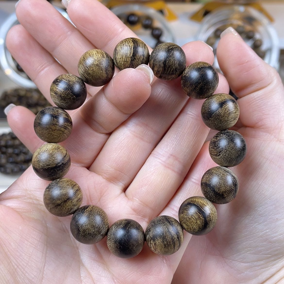 【闪购商品】沉香手串心**方越南芽庄白棋楠留疤