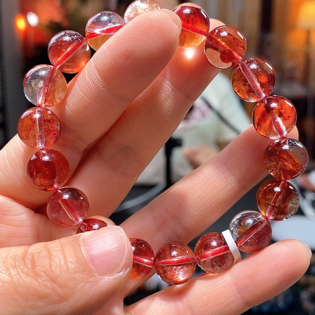 水晶手链未镶嵌11.5红胶花7287