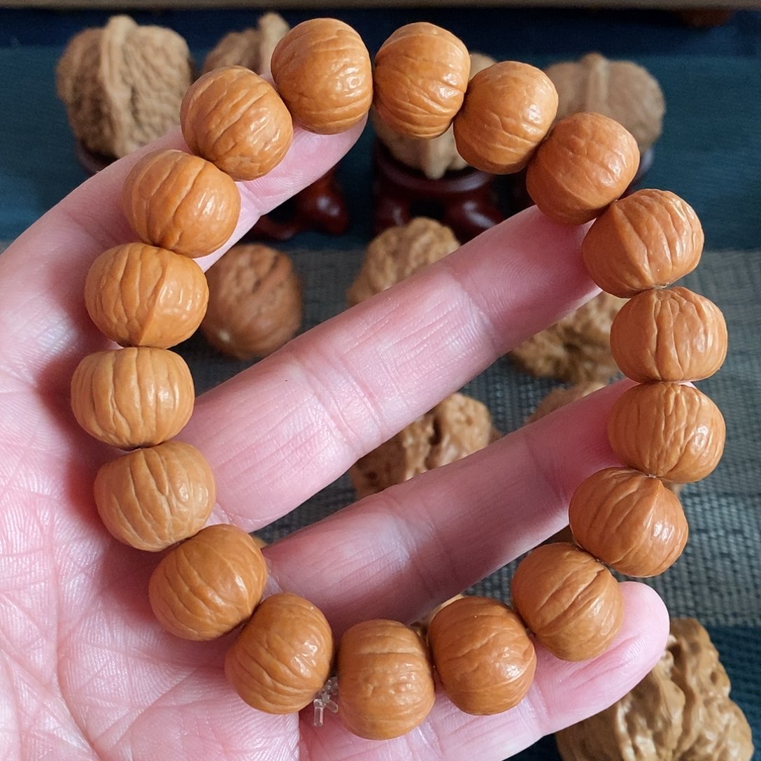 文玩核桃把件凤尾猴头手串