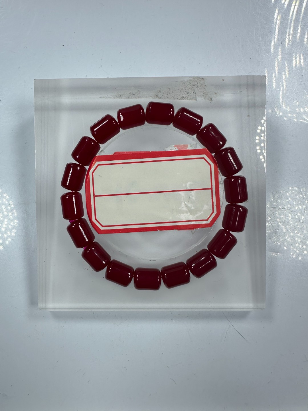 玫红桶珠8mm手串发一条I70