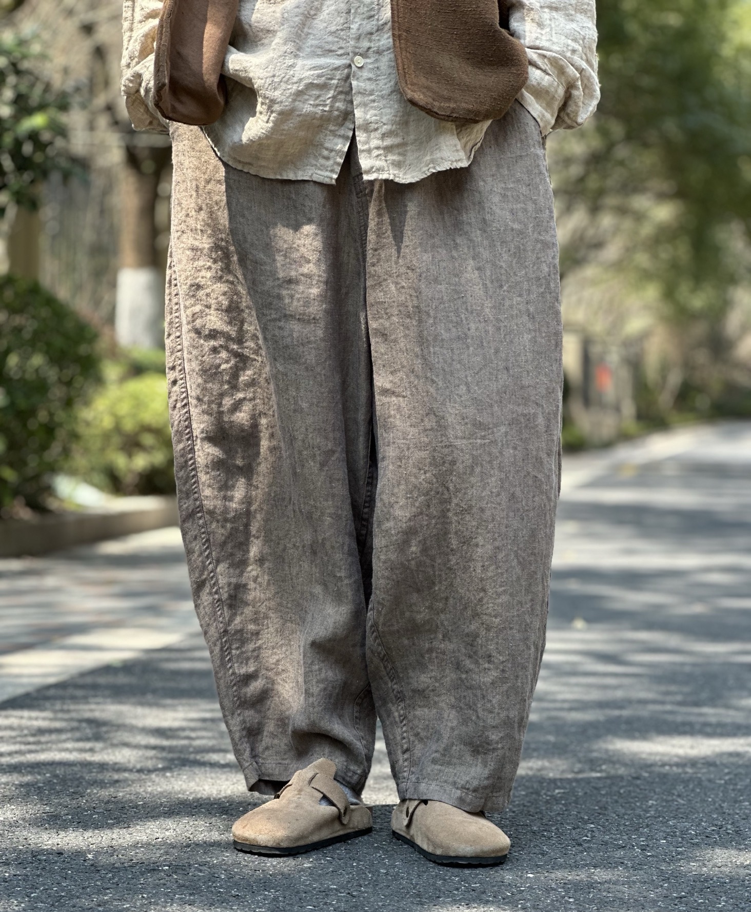 昔玙240111 休闲百搭水洗亚麻裤  裤长94腰围74臀围125