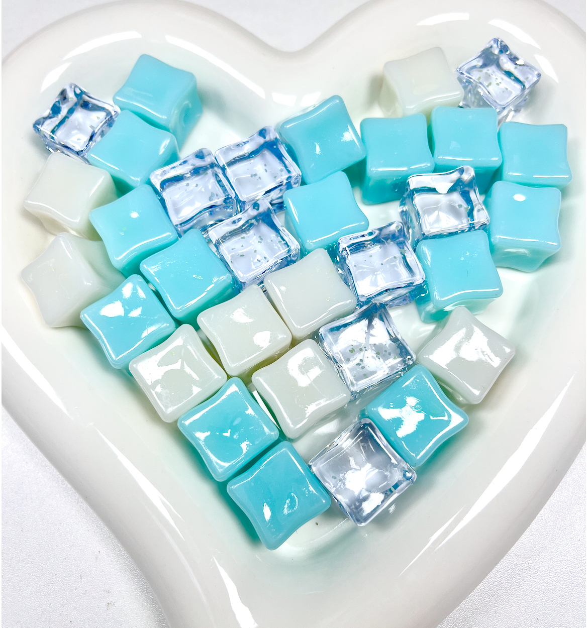 【雪域冰川】手工夜光细闪冰块18mm×18mm手机支架配件diy