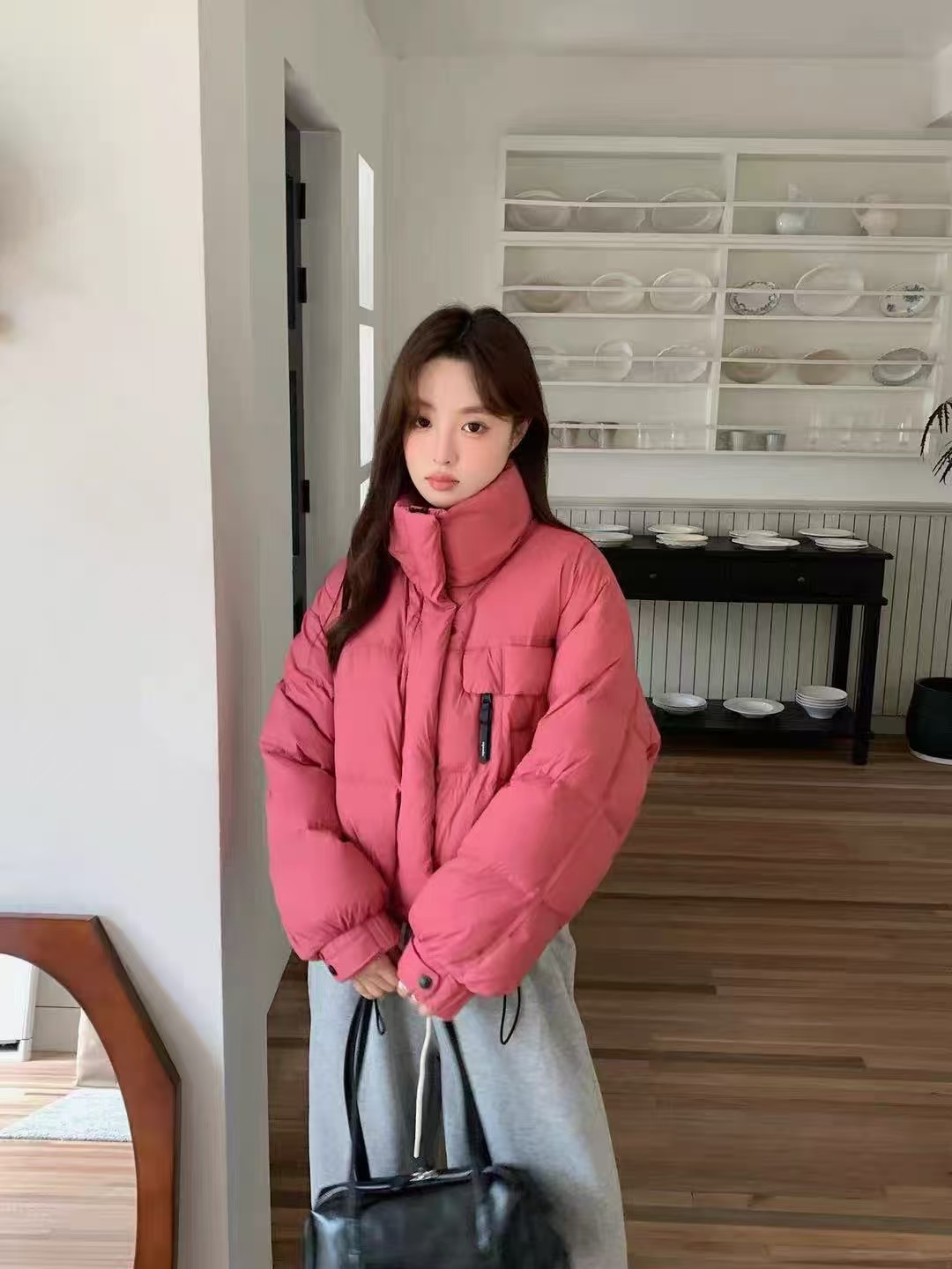 2025冬季新款时尚韩版立领小个子加厚白鸭绒减龄百搭羽绒服外套