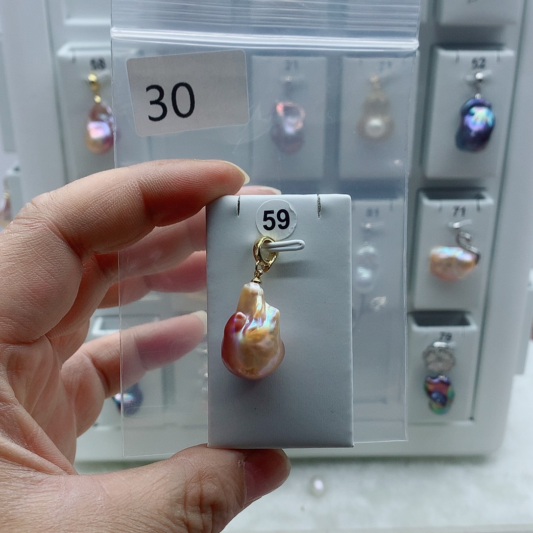 吊坠(不含链)淡水珍珠合金