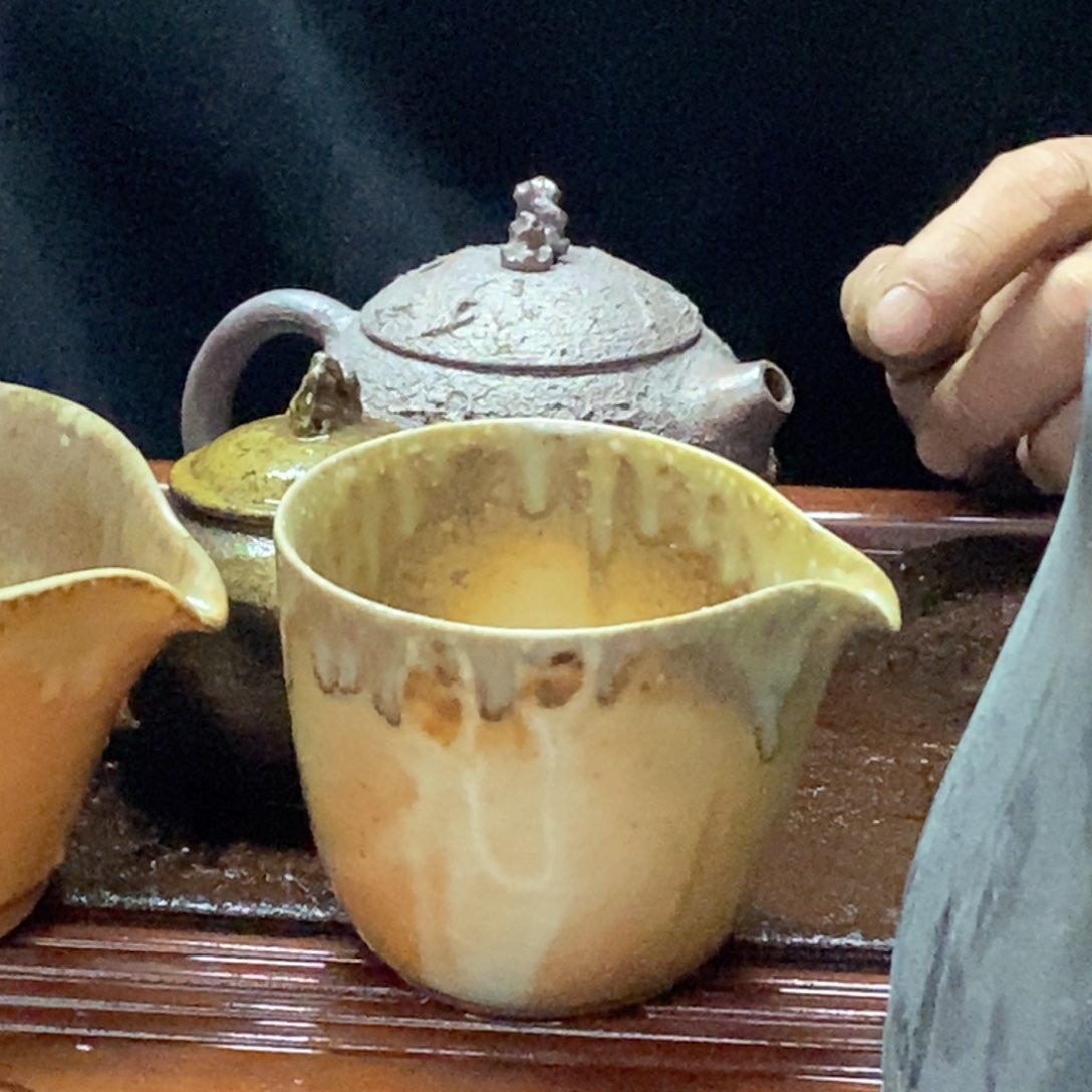 紫砂柴烧紫砂杯杯