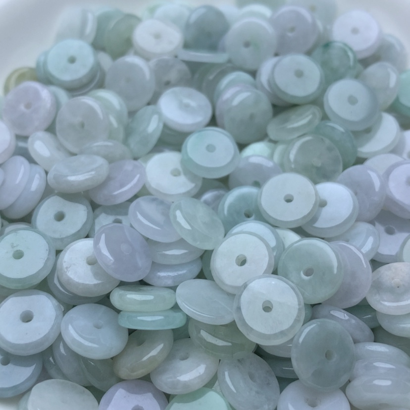 【闪购商品】翡翠手链未镶嵌卡9平安扣50颗