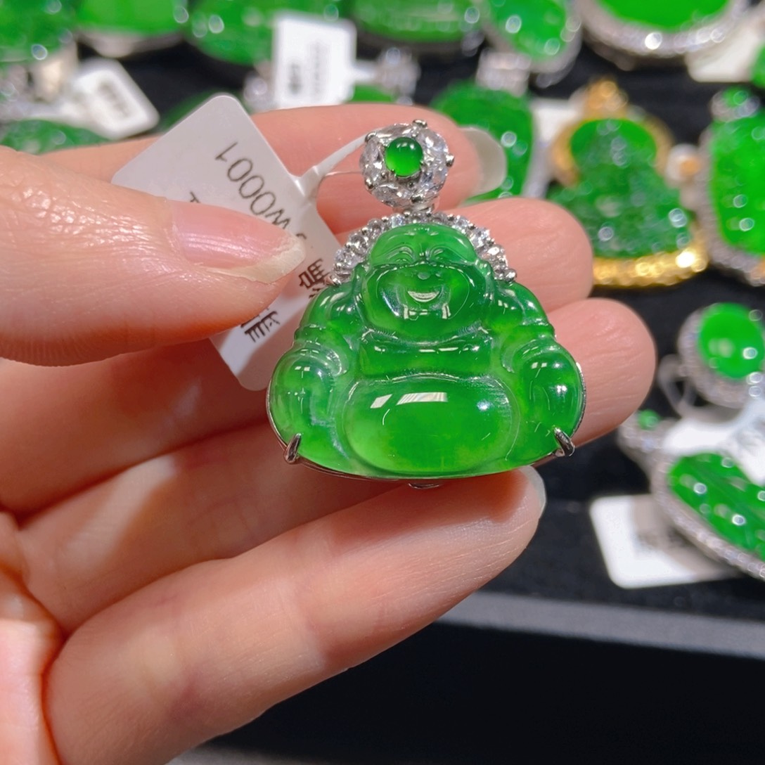翡翠吊坠(不含链)银S925镶嵌