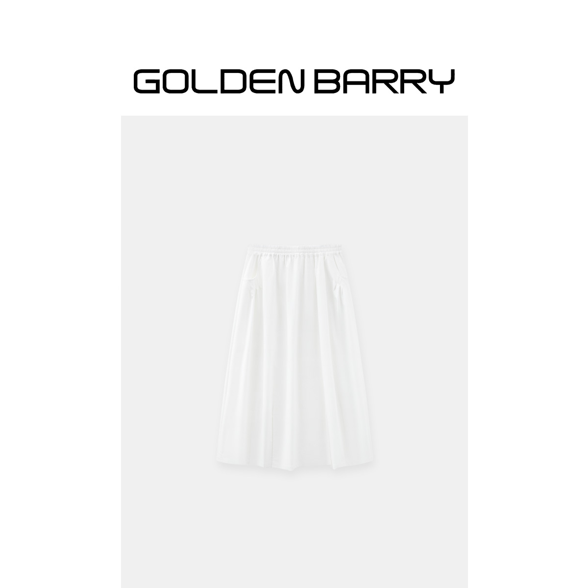 GOLDENBARRY显瘦白色茧型花苞裙310247