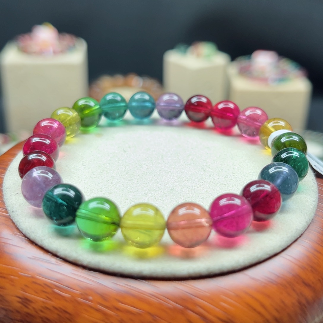 碧玺手链未镶嵌传承色标