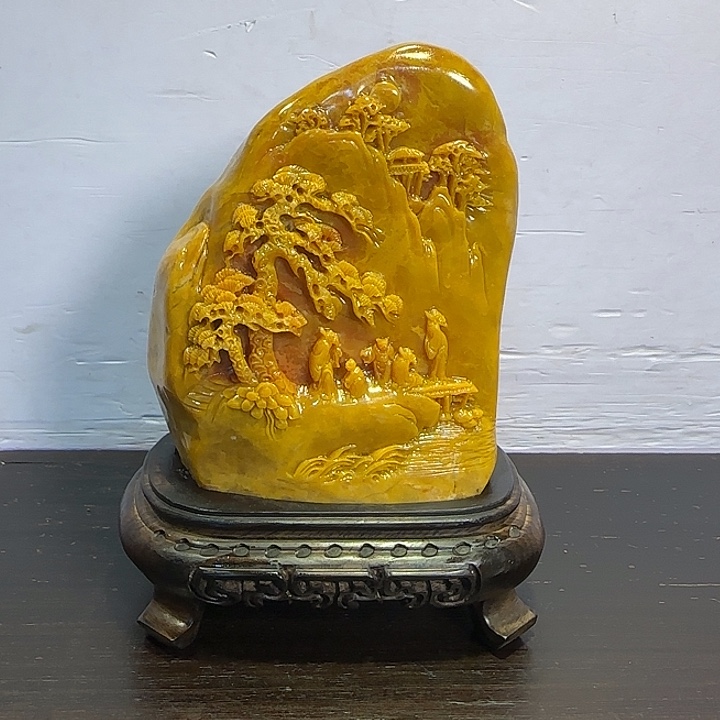 用***0寿山石昌化田黄摆件精品