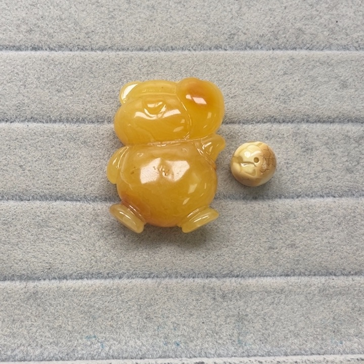 裸石琥珀未镶嵌锦*?天然蜜蜡配件