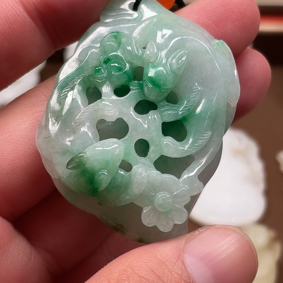 治***间翡翠未镶嵌挂件斐翠翡翠翡翠