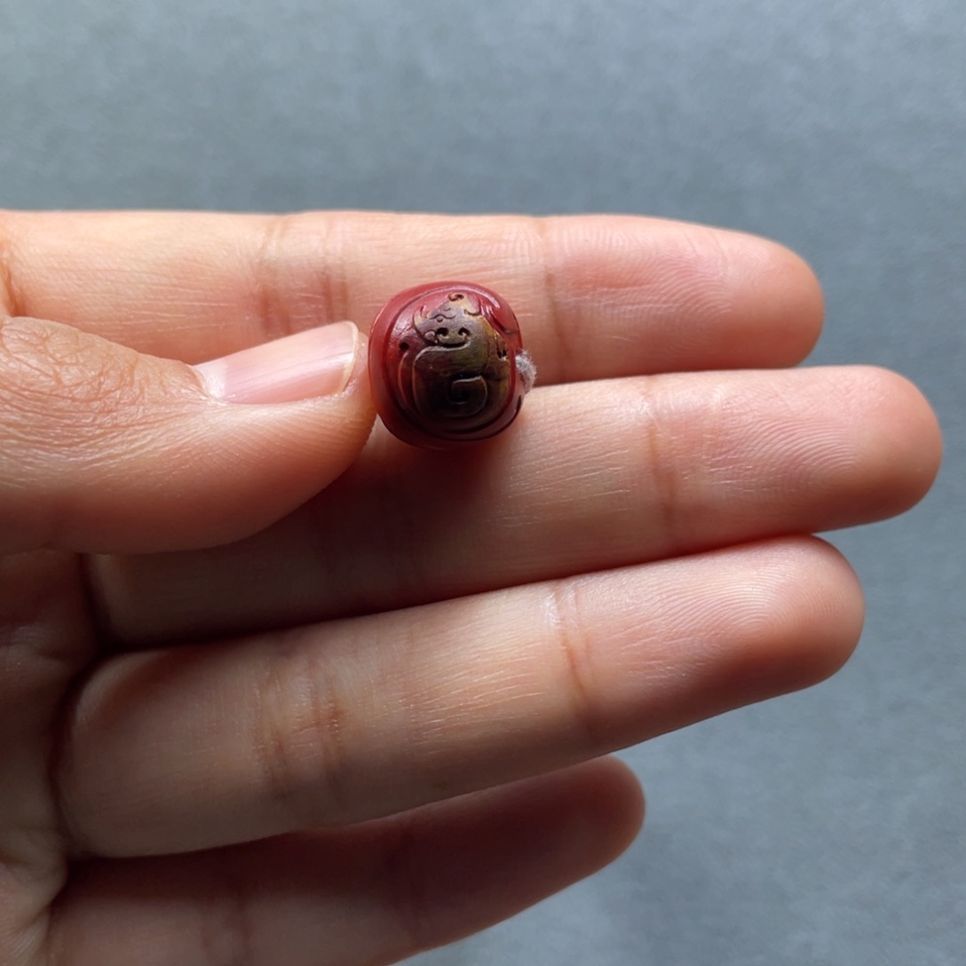 南红玛瑙配饰未镶嵌12.3mm