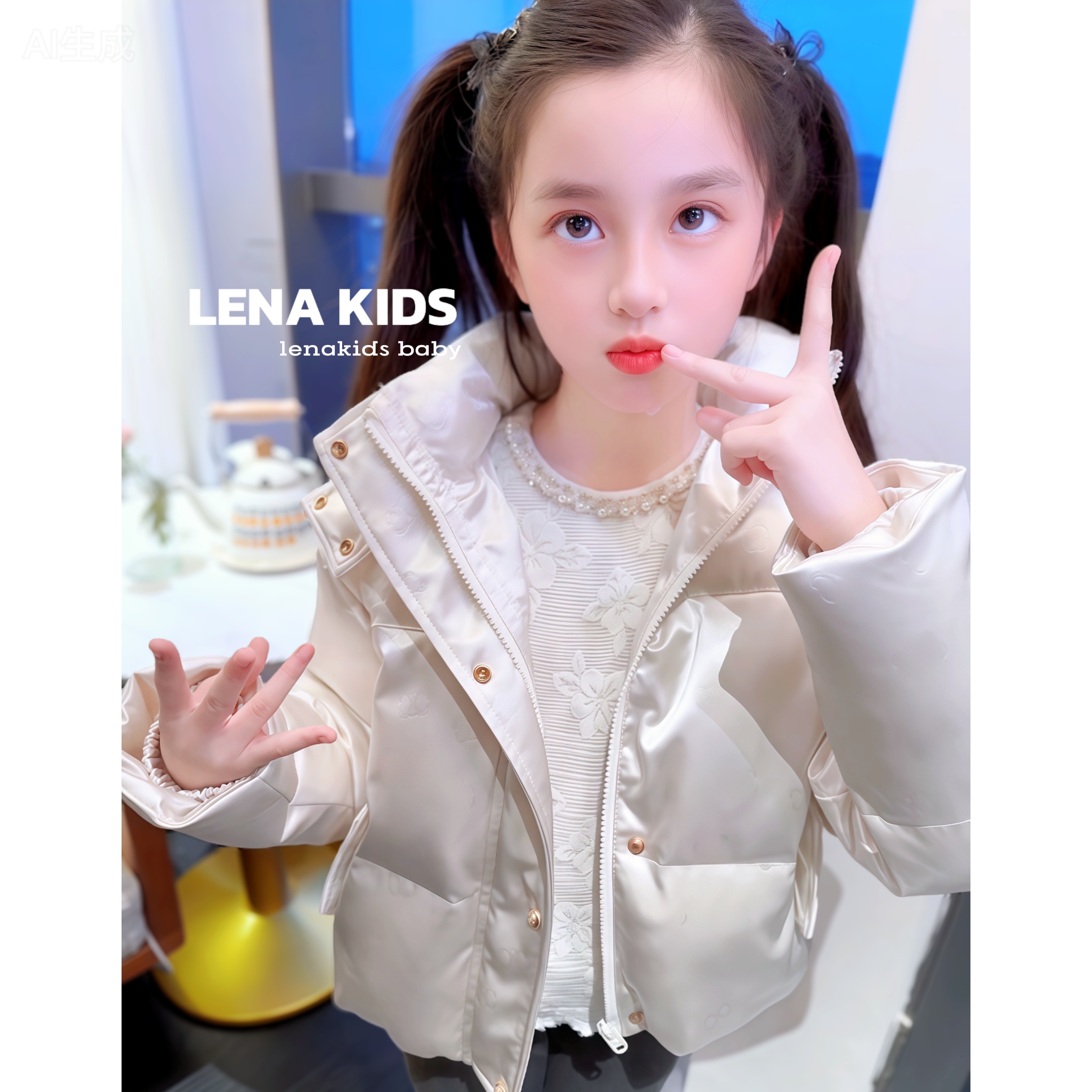 【现货】MOANA超洋气三防免洗高充绒羽绒服童装高品质！25102202