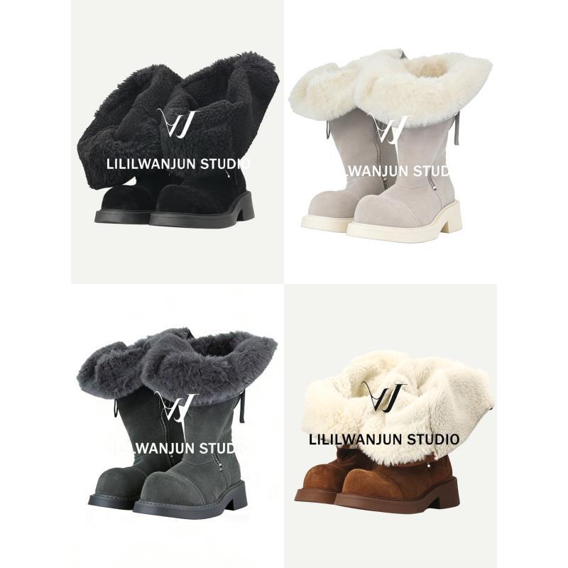 婉君T 【万元品质靴】开模定制"牛皮"大牌感品质筒靴LWJ25D4S4226