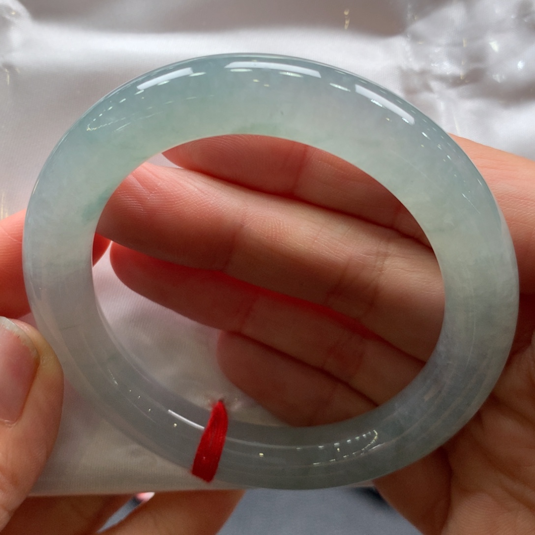 翡翠未镶嵌手镯55.3圆条