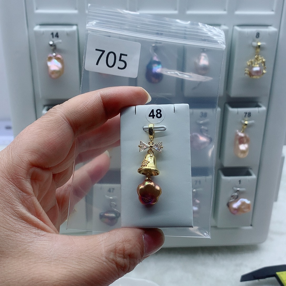 吊坠(不含链)淡水珍珠合金