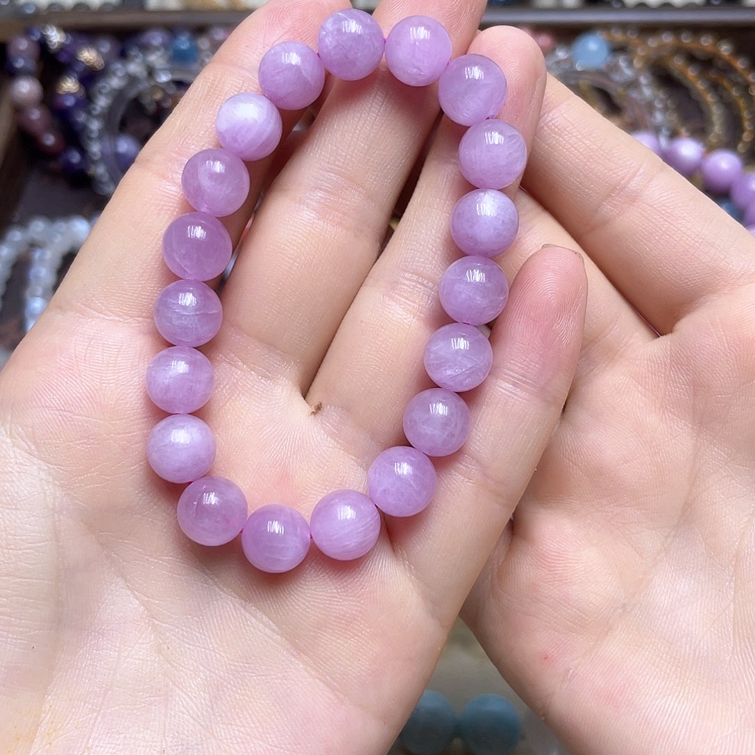 仅***世水晶珠宝半成品未镶嵌紫锂辉9.8