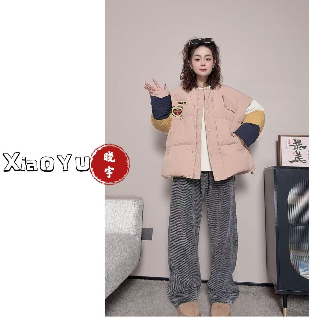 【NO退换】瑕疵品 欧货【唯一！彩色棒球羽绒服】GGS 2008