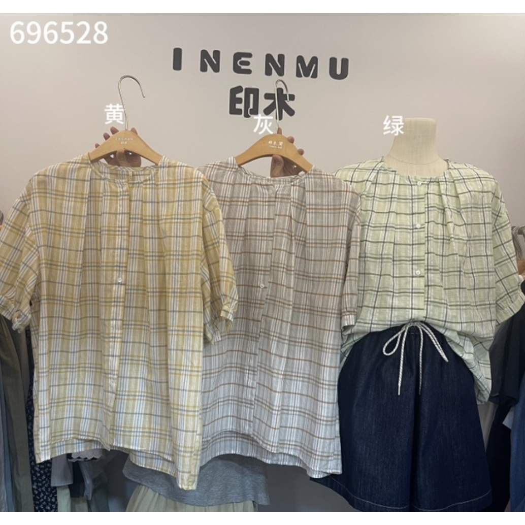 叨叨推荐款#YM#696528#格子衬衣 FL
