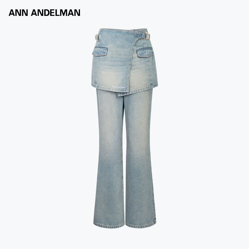 ANN ANDELMAN 2025年新款微喇牛仔裤气质不显胖显瘦又显高裤子