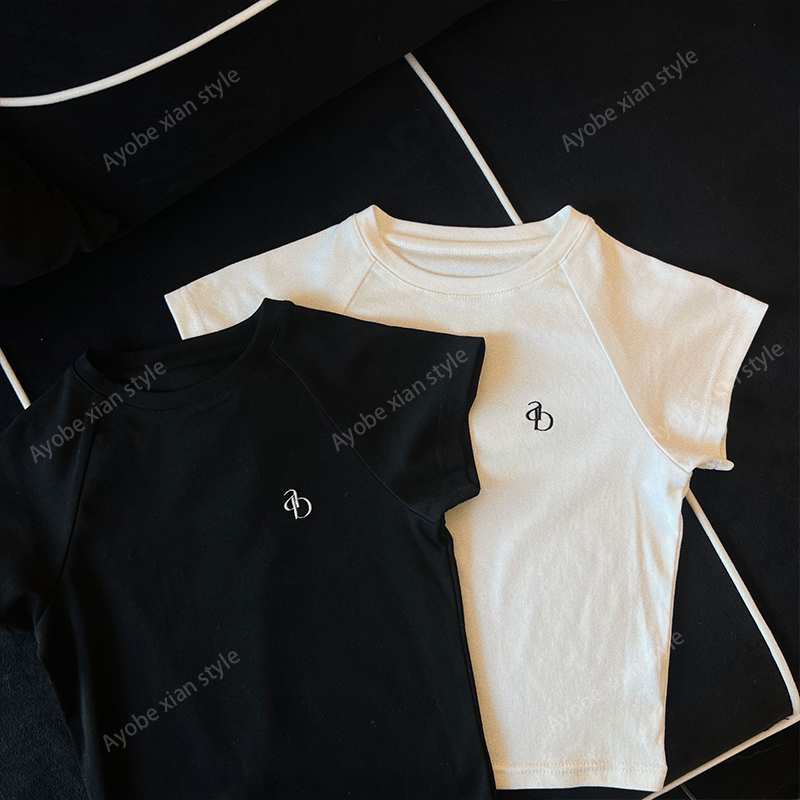 【Ayobe】贤粉bi备~二又贝LOGO经典气质百搭短袖T时尚休闲