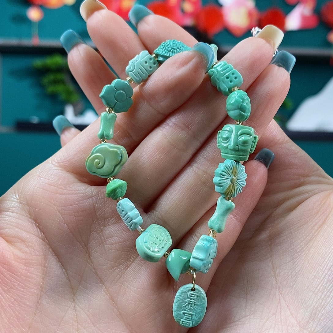 绿松石珠宝奇石未镶嵌