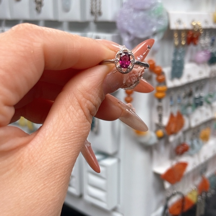 【闪购商品】翡翠耳饰银S925镶嵌戒指