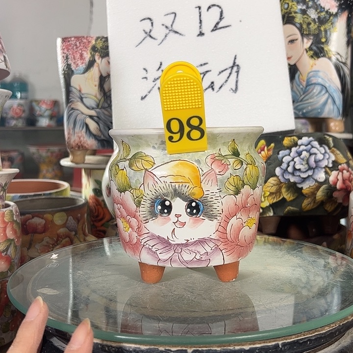 景德镇手绘花盆性价比超高