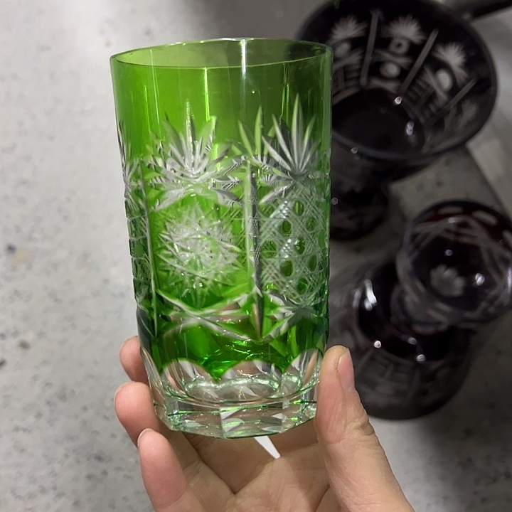手柄款水晶玻璃微瑕一个