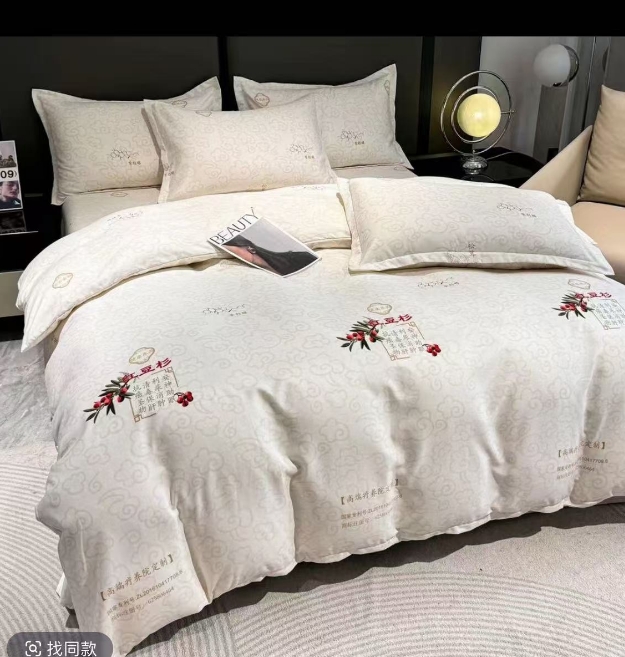 百草红豆杉花型四件套