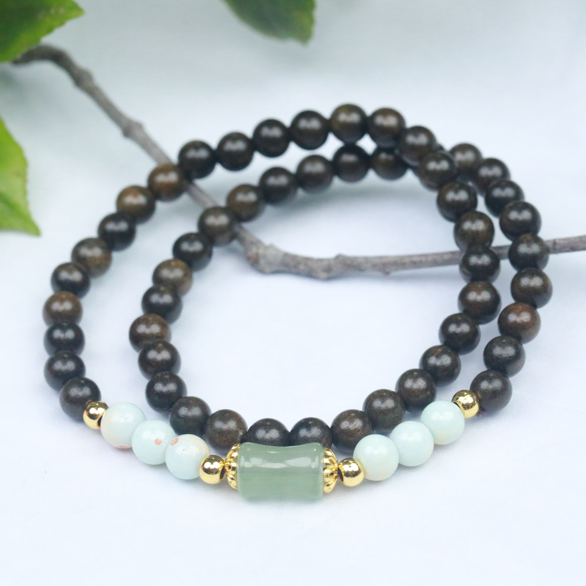 精选木头手串（无礼盒）K165