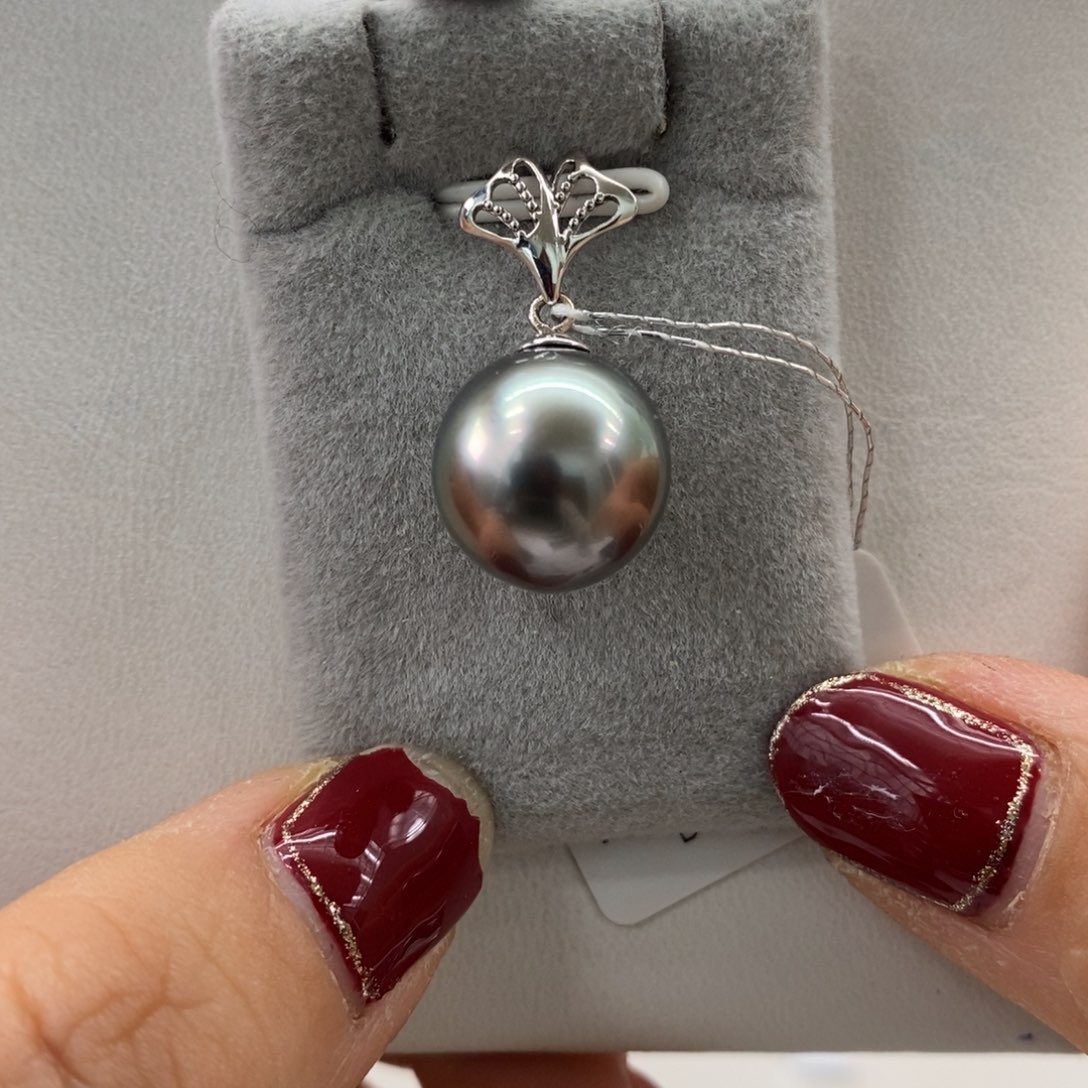 海水珍珠颈饰18K金镶嵌12-13mm