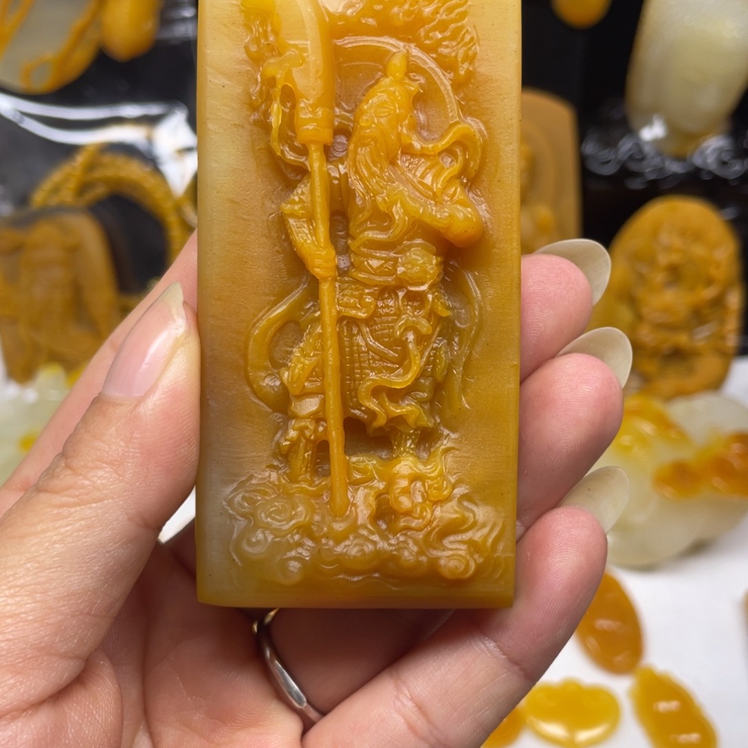 平***意石英质玉（黄龙玉）未镶嵌吊坠(不含链)